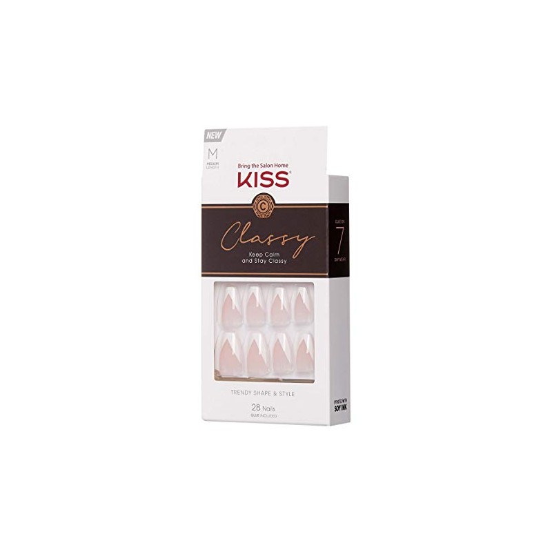 KISS Elegante kit de manicura de uñas francesas con acabado