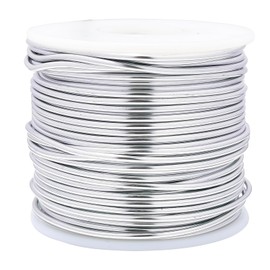 2mm Silver Aluminum Craft Wire 12 Gauge 131 Feet Bendable Sculpting Wire Metal Armature Wire for DIY Jewelry Bonsai Tree Dolls Skeleton Floral Making