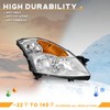 WEELMOTO Headlights Compatible with 2007-2009 Nissan Altima 4Dr Sedan Headlight