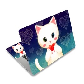 HKAENE - Calcomanía de vinilo universal para portátil de 12 .1 13 13.3 14 15 15.4 15.6 pulgadas (lindo gato)