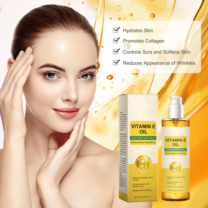 Vitamin E Oil 100 ml, Vitamin E Drops Anti-Ageing, for