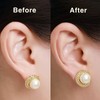 18K Gold-Plated Earring Backs for Droopy Ears, 4PCS Sturdy Grid-Pattern