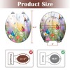 WHFEOIV9RE Round Toilet Seat Meadow With Butterflies Resin Toilet Seat
