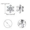 Brilove 925 Sterling Silver Snowflake Cubic Zirconia Earrings for Christmas