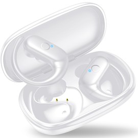 xiwxi Wireless Earbuds Bluetooth Headphones,Over Ear Buds for Sport with Deep Bass Sound,60Hrs Playtime Earphones Designed Comfort Fit with Earhooks for Running,Meeting,Workout-White