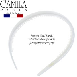 Camila Paris CP3276 French Fashion Headband for Women, Very Flexible with Teeth for Strong Hold Grip, Women's Hairband, No Slip Durable Styling Girls Hair Accessories, Made in France with Cellulose