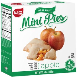 Katz Gluten Free Apple Mini Pies | Dairy Free, Nut Free, Soy Free, Gluten Free | Kosher (6 Packs of 4 Mini Pies, 5.5 Ounce Each)