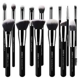 Makeup Brushes Zoreya Makeup Brush Set Premium Foundation Brush Kabuki Brush With Soft and Cruelty-Free Synthetic,for Cosmetics Foundation Concealers Powder Blush Blending Face Eye Shadows Brush Sets