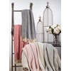 SARO LIFESTYLE Sevan Collection Soft Cotton Diamond Weave Throw, Ivory