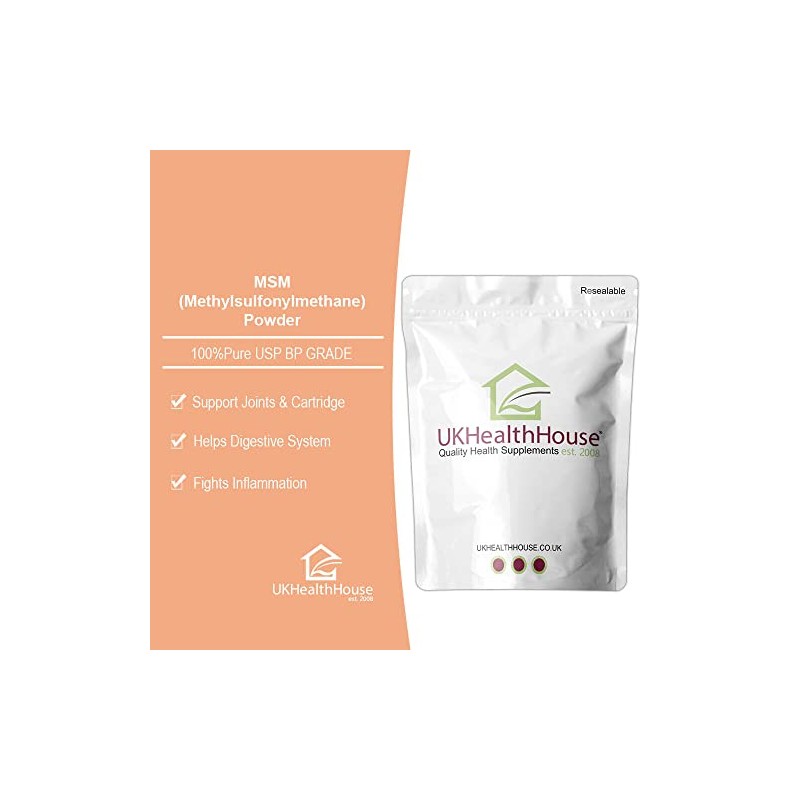 UKHealthHouse 100% Pure MSM Powder x 500g - Methyl Sulfonyl