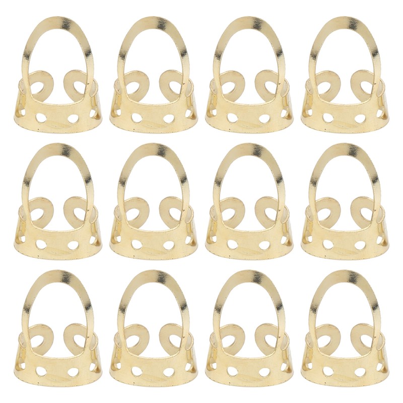 12Pcs Finger Picks Adjustable Stainless Steel Banjo Ukulele Guitar Plucked