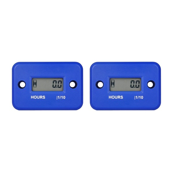 NInE-ROnG Pack of 2 Digital LCD Inductive Operating Hour Counter