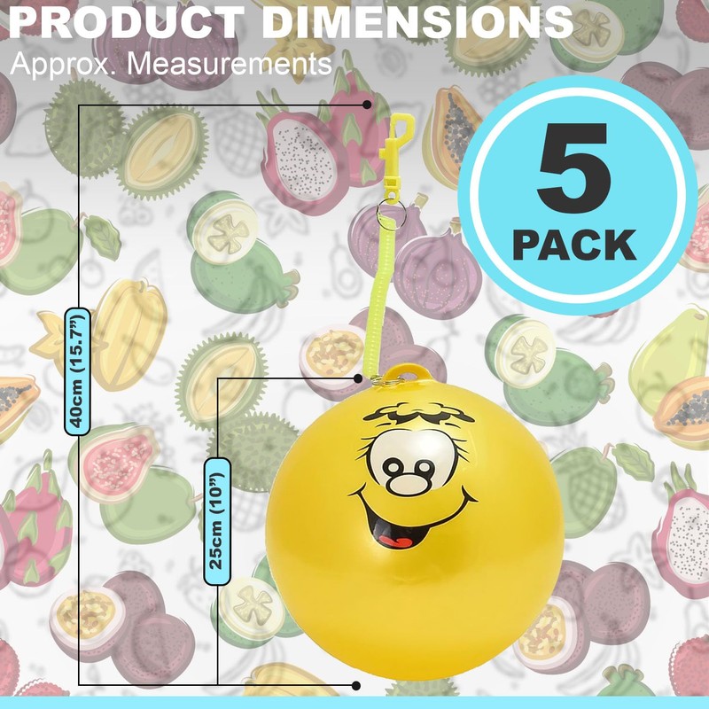 Navoys Fruit Smelling Smiley Face Ball and Keychain - 25cm