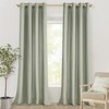MRTREES Green Linen Sheer Eyelet Curtains 90 Inch Drop, Window