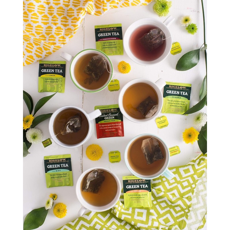 Bigelow Tea Green Tea Variety Pack, Classic Green Tea, Lemon,
