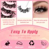 Ahrikiss Lashes Fluffy Eyelashes Wispy False Eyelashes D Curl 8D