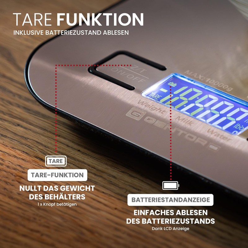 Digital Kitchen Scales 10 kg - High Precision Measurement up