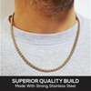 Cadoline Gold 316L Stainless Steel Men's Spiga Chain Necklace Jewellery