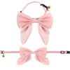 Crovakeu 2-Pcs Pink Adjustable Dog Collar with Bow - Sailor