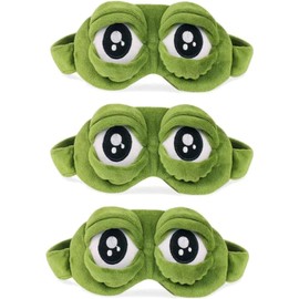3D Frog Sleep Mask, Antifaz para Dormir Gracioso con Ojos de Rana 3D, Antifaz Opaco Suave con Correa Ajustable para Viajes, Siestas, Casa, Niños y Adultos Útil