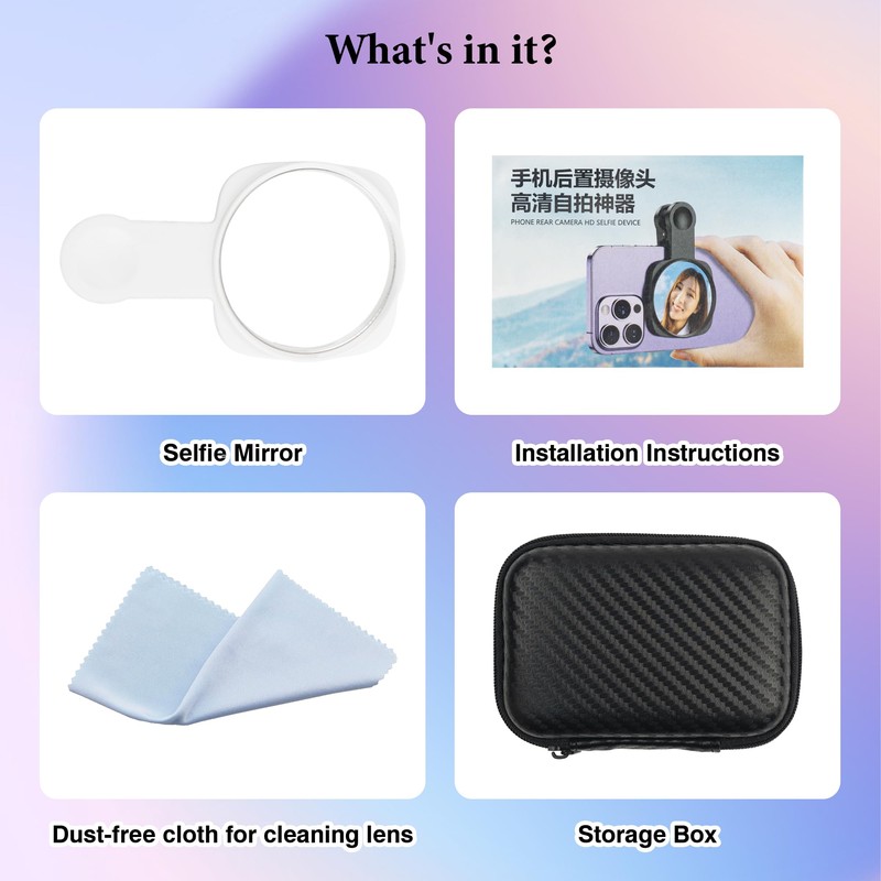 Esdallina Phone Rear Camera Selfie Mirror - See How You
