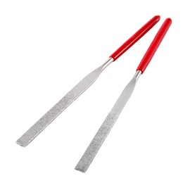 2Pcs 4mm x 160mm Flat Diamond Needle File 120 Grit for Metal Glass Stone Jewelry Making