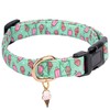 Jelwuion Cotton Dog Collar,Adjustable Cute Puppy Collar with Moon Patterned