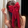 1 Stück Bow Hair Clip,Big Bowknot Hairpin mit langem seidigen