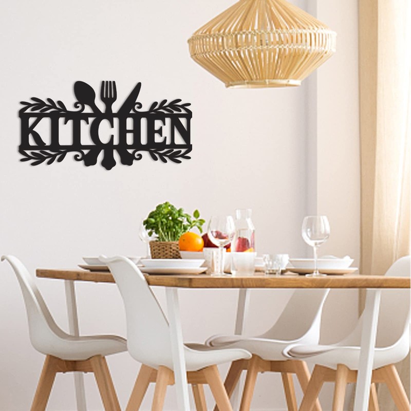 KOYILTD Kitchen Sign,Dining Room Wall Decor Rustic Metal Kitchen Decor