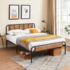 VECELO Queen Size Platform Bed Frame with Wood Headboard &