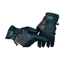 APPALERO - Western Riding Gloves Made of 100% Goat Leather - Leather Gloves for Men and Women Available in Various Sizes & Colours - Robust & Smooth Leather Riding Gloves, black