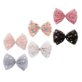 Minkissy 6pcs Dot Bow Hairpins Fashion Hair Accessories for Women for Parties Weddings and Daily Wear Lightweight and Comfortable Hair Barrettes