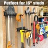 WALMANN Wall Mounted Garden Tool Organizer for Garage, Heavy Duty