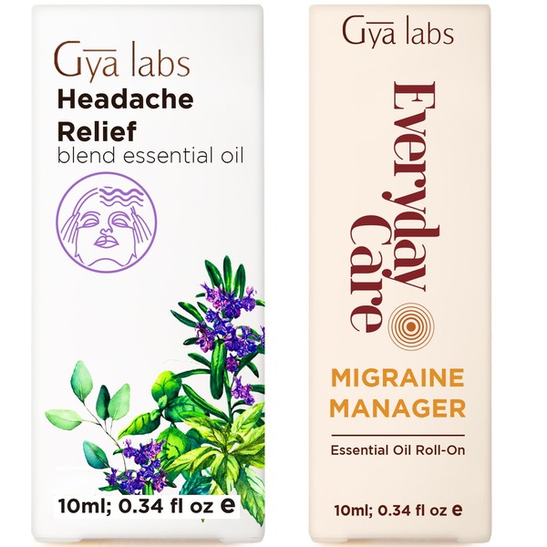 Gya Labs Headache Essential Oil Blend & Migraine Relief Roll