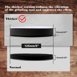 SPEEDWOX Intermediate Cushion Pad, Ultra Thick, 0.9 inch (22 mm), Intermediate Pad Sander Pad, Intermediate Soft Pad, Buff Sponge, 4.9 inches (125 mm), Curved Surface Polishing Adapter, Magic Type,