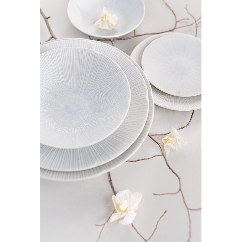 KULINA Tapas Teller ICE WHITE, 16,5 cm, Weiß, minimalistischer Stil,