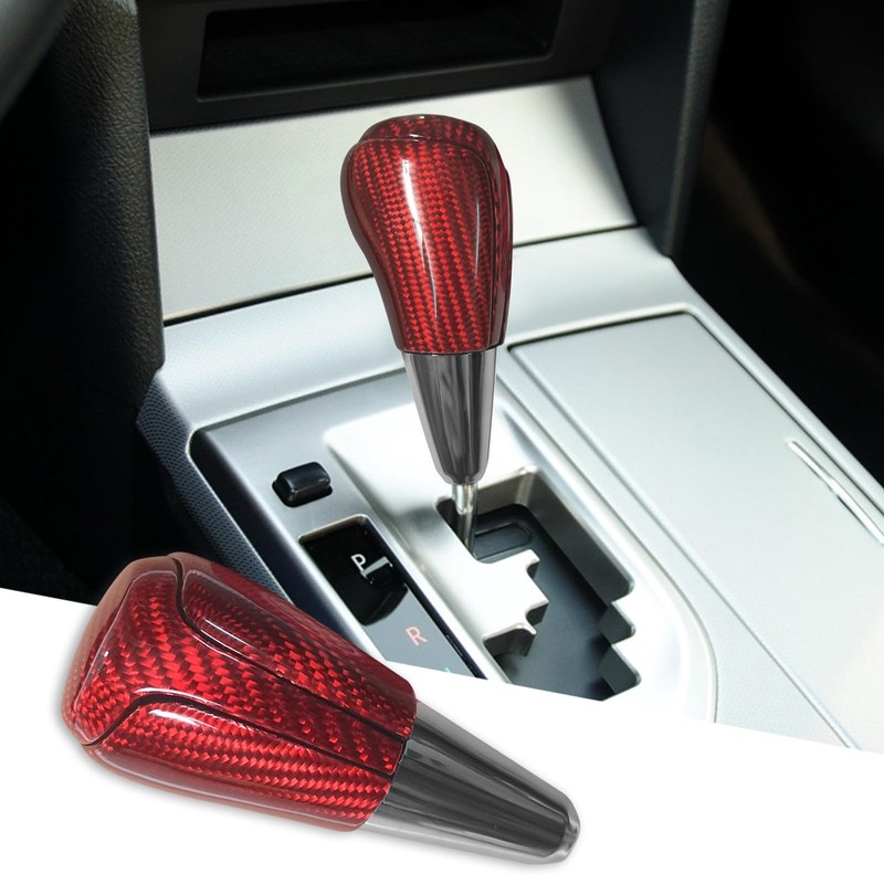 BLAKAYA Compatible with Carbon Fiber Gear Shift Knob Head Cover