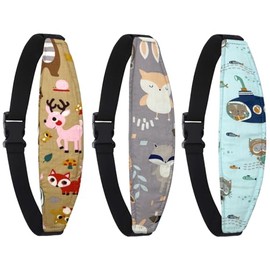 3 soportes para la cabeza de bebé para asiento de coche, correa ajustable para cochecito, arnés suave para el cuello para bebés y niños pequeños, cinturón de reposacabezas para protección durant