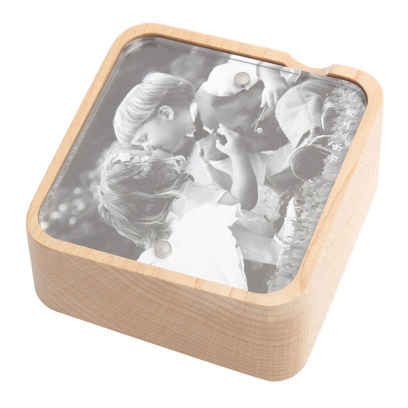 Music Box Gravity Sensor Wooden Photo Frame Musical Box for