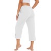 Womens Capris Pants High Waist Drawstring Comfy Casual Pants Casua