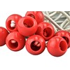 SE 8" White/Red Bungee Stretch Cords with Balls (100 Count)
