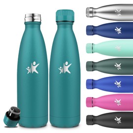 Grsta Stainless Steel Water Bottle, 750 ml, Thermos Flask, Leak-Proof, 24 Hours Cold & 12 Hours Warm, Drinking Bottle BPA-Free, Double-Walled Vacuum Insulated, for Camping, Gym, Hiking, Office