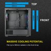 AZZA CSAZ-490 Torrent/Gaming/ATX Mid-Tower/Computer Case/Tempered Glass Panel