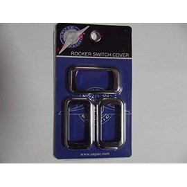 United Pacific (3) Pack Rocker Switch Chrome Plastic Trim for Freightliner Kenworth Pete