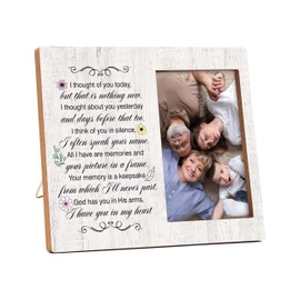 valucise Memorial Pictures Frame, I Thought Of You Today But That Is Nothing New Photo Frame, Sympathy Gifts For Loss Of Loved One, Farmhouse Home Living Room Bedroom Decoration -b34