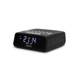Roberts ORTUSDAB FM/DAB/DAB+ Bedside Alarm Clock with large LCD VA Display, white