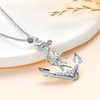 AINUOSHI Anchor Necklace - Moissanite Diamond Nautical Anchor Necklace Solid