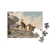 puzzleYOU: 48 Piece Puzzle "A 3D Illustration: Three Parasaurolophus" -