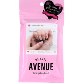 BEAUTYAVENUE Girly Glitter Pink Real Gel Nail Sticker
