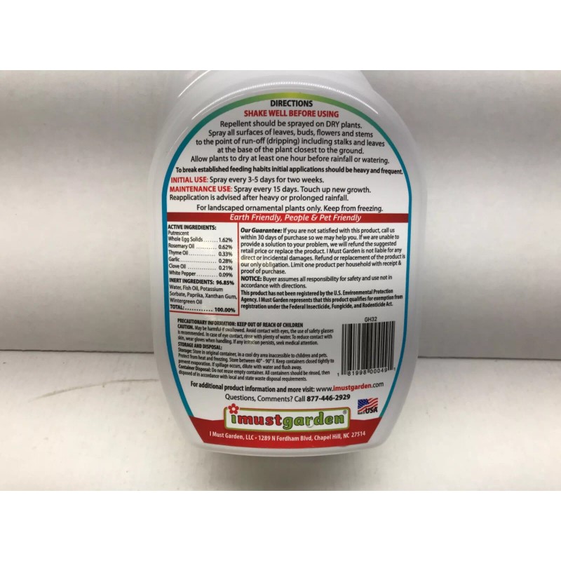 I Must Garden Groundhog Repellent RTU Spray 32oz Bottle